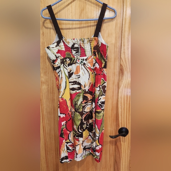 R&K Originals Floral Sleeveless Dress with Black Straps - Picture 3 of 4